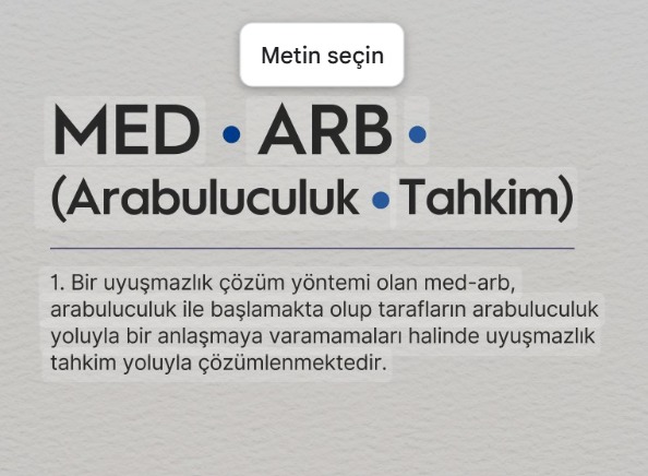 Arabuluculuk ve Tahkim Perspektifi